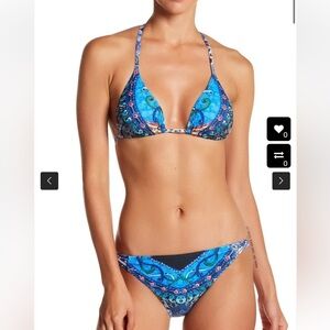 La Moda Blue Patterned Women's Bikini